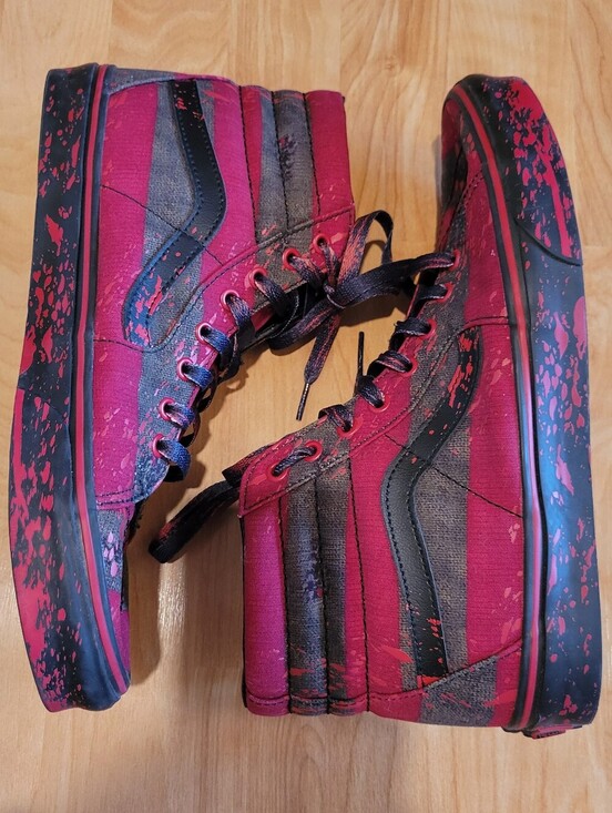 Vans Other - Vans Sk8-Hi Horror Pack Nightmare On Elm Street Freddy Krueger Sneakers Size 11